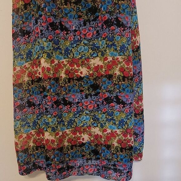 Beige by evi halter floal dress size m - Picture 3 of 10